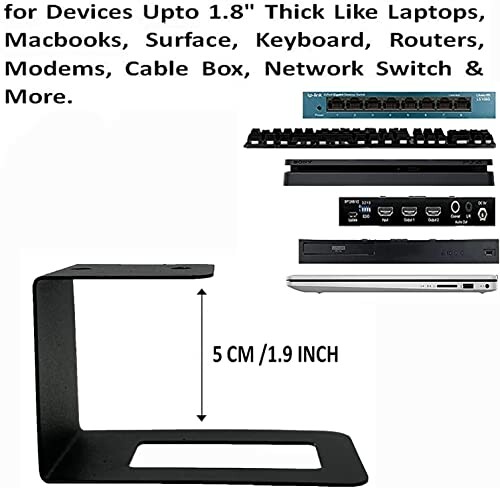 Device mounting bracket for laptops and electronics.