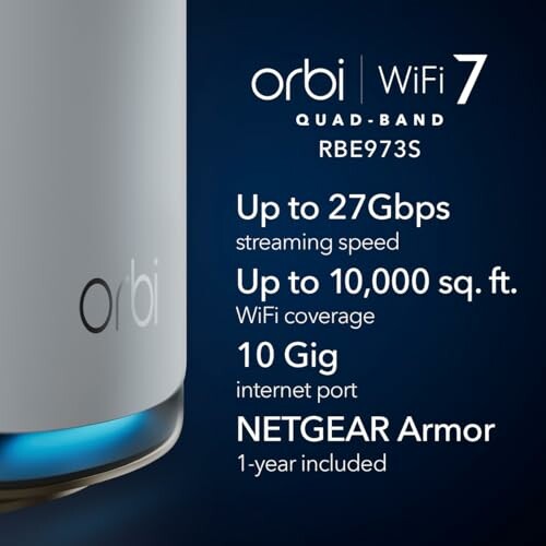 Netgear Orbi WiFi 7 router features and specifications.